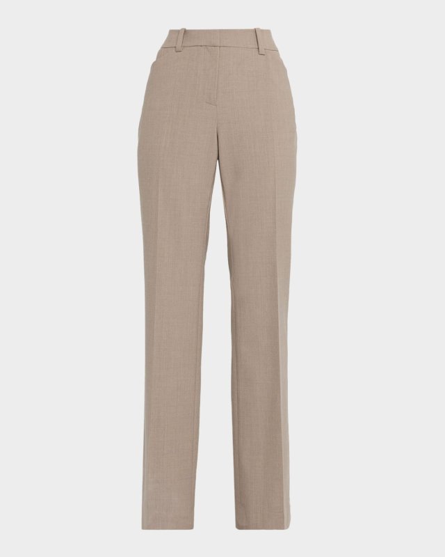 Reade Straight-Leg Stretch Wool Pants